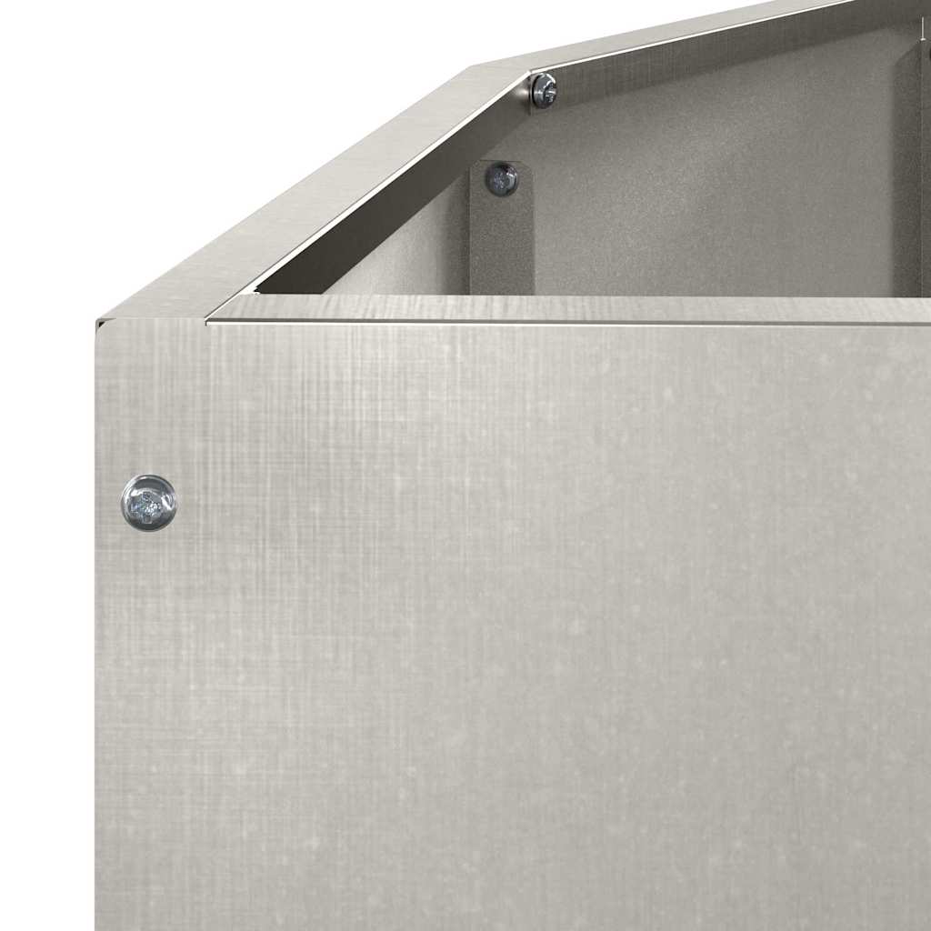 Plantenbak Zilver 120 x 60 x 50 cm Roestvrij staal is nu te koop bij PeponiXL, paradijselijk wonen!