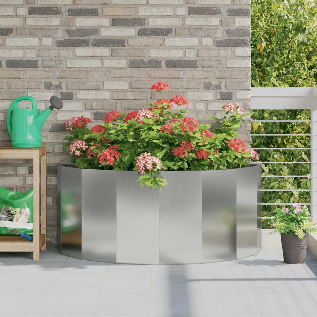 Plantenbak Zilver 120 x 60 x 50 cm Gegalvaniseerd staal is nu te koop bij PeponiXL, paradijselijk wonen!