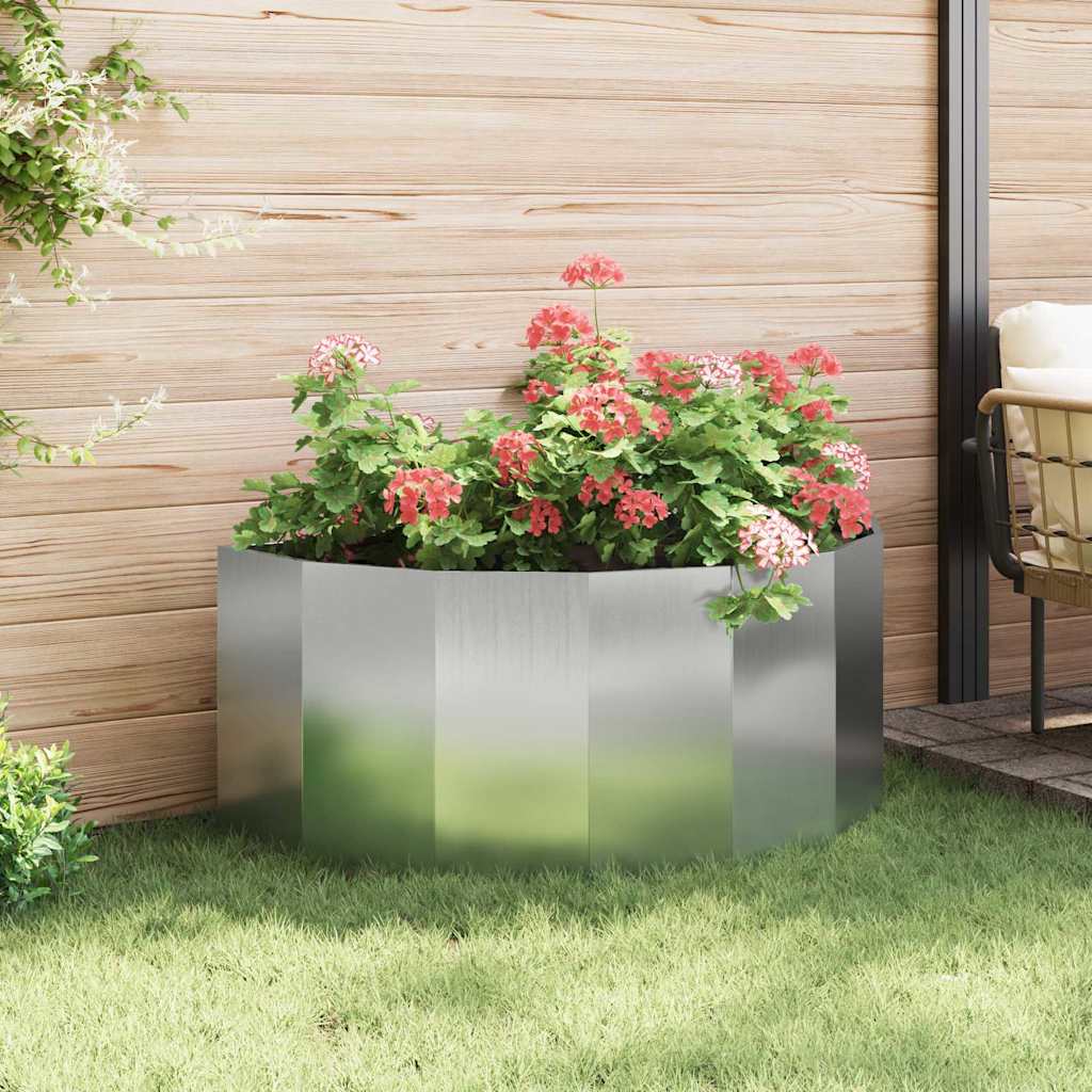 Plantenbak Zilver 120 x 60 x 50 cm Gegalvaniseerd staal is nu te koop bij PeponiXL, paradijselijk wonen!