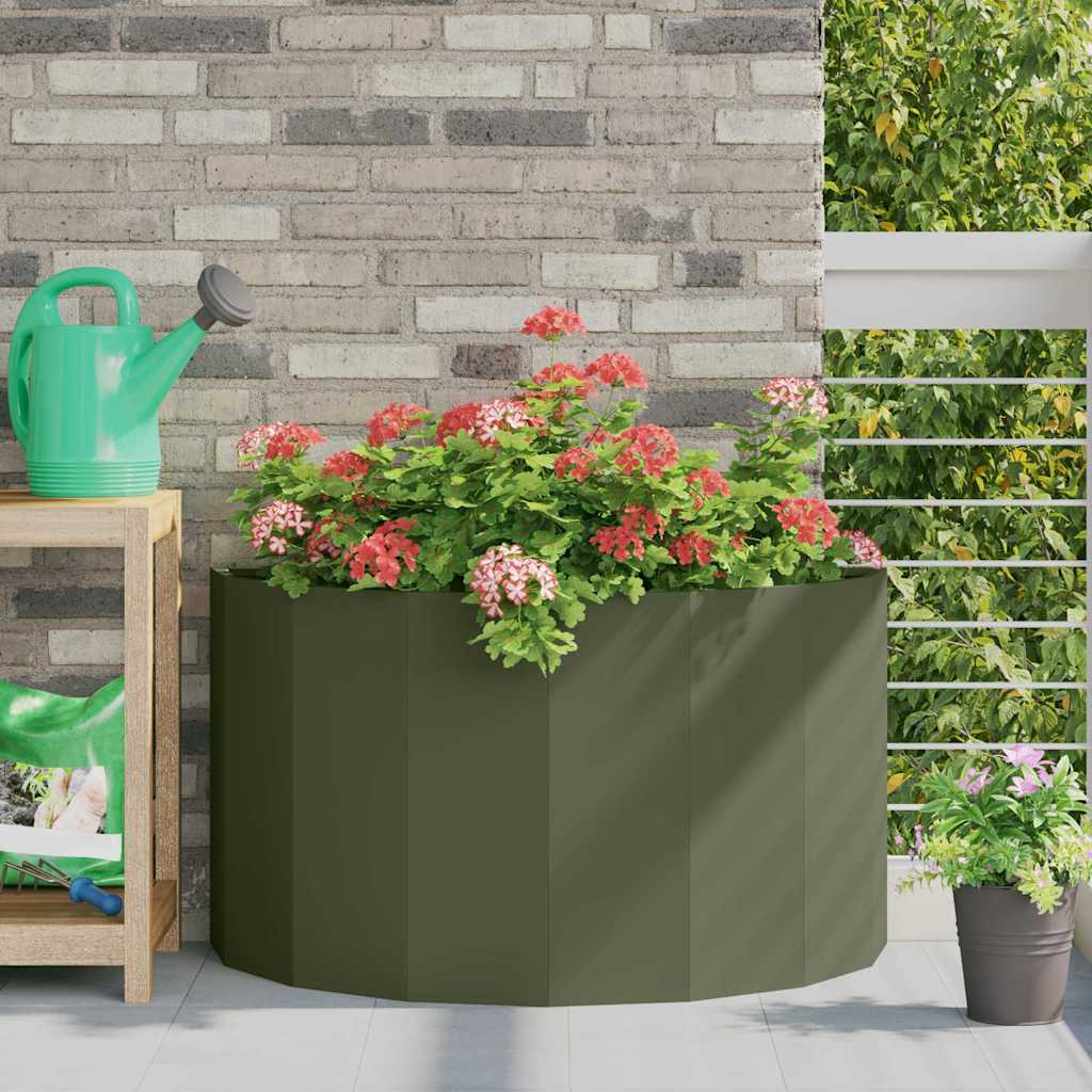 Plantenbak Olijf Groen 90 x 45 x 50 cm Staal is nu te koop bij PeponiXL, paradijselijk wonen!