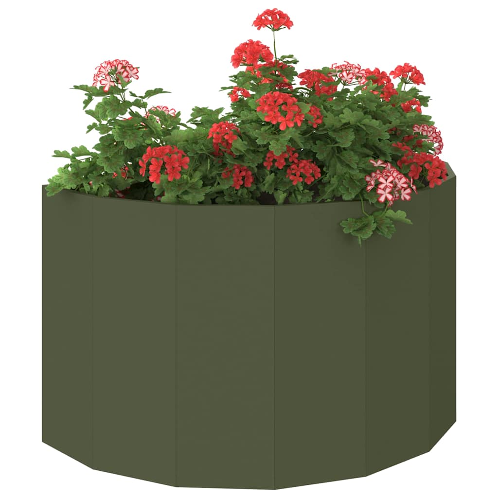Plantenbak Olijf Groen 90 x 45 x 50 cm Staal is nu te koop bij PeponiXL, paradijselijk wonen!