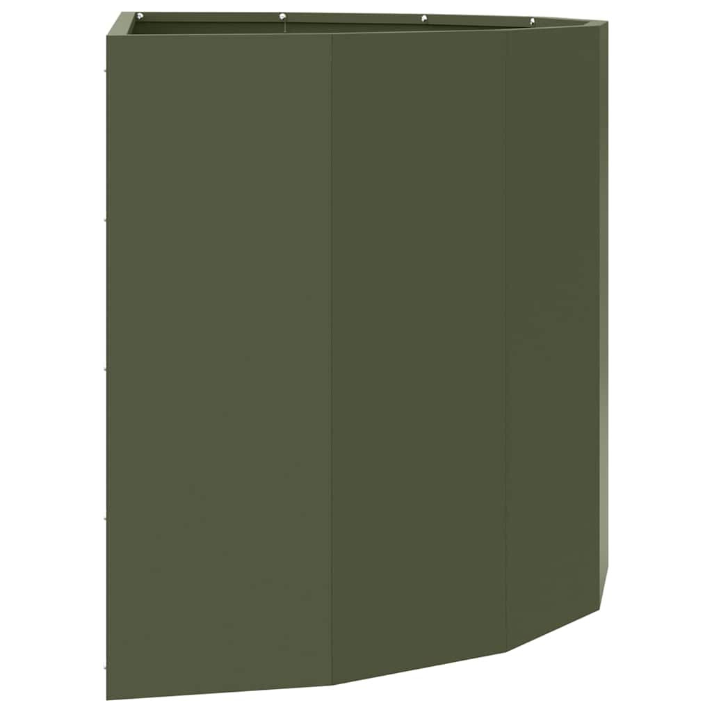 Plantenbak Olijf Groen 90 x 45 x 50 cm Staal is nu te koop bij PeponiXL, paradijselijk wonen!