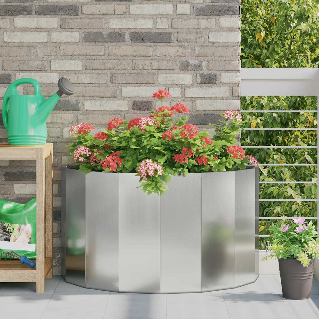 Plantenbak Zilver 90 x 45 x 50 cm Gegalvaniseerd staal is nu te koop bij PeponiXL, paradijselijk wonen!