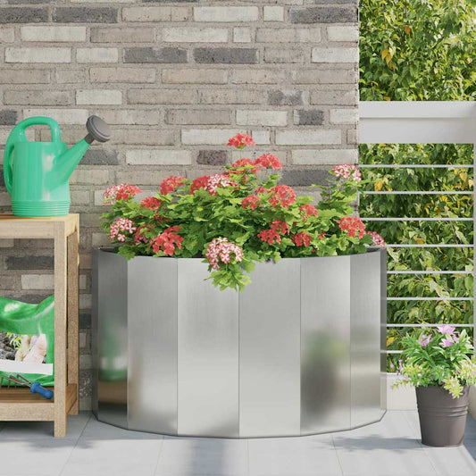 Plantenbak Zilver 90 x 45 x 50 cm Gegalvaniseerd staal is nu te koop bij PeponiXL, paradijselijk wonen!
