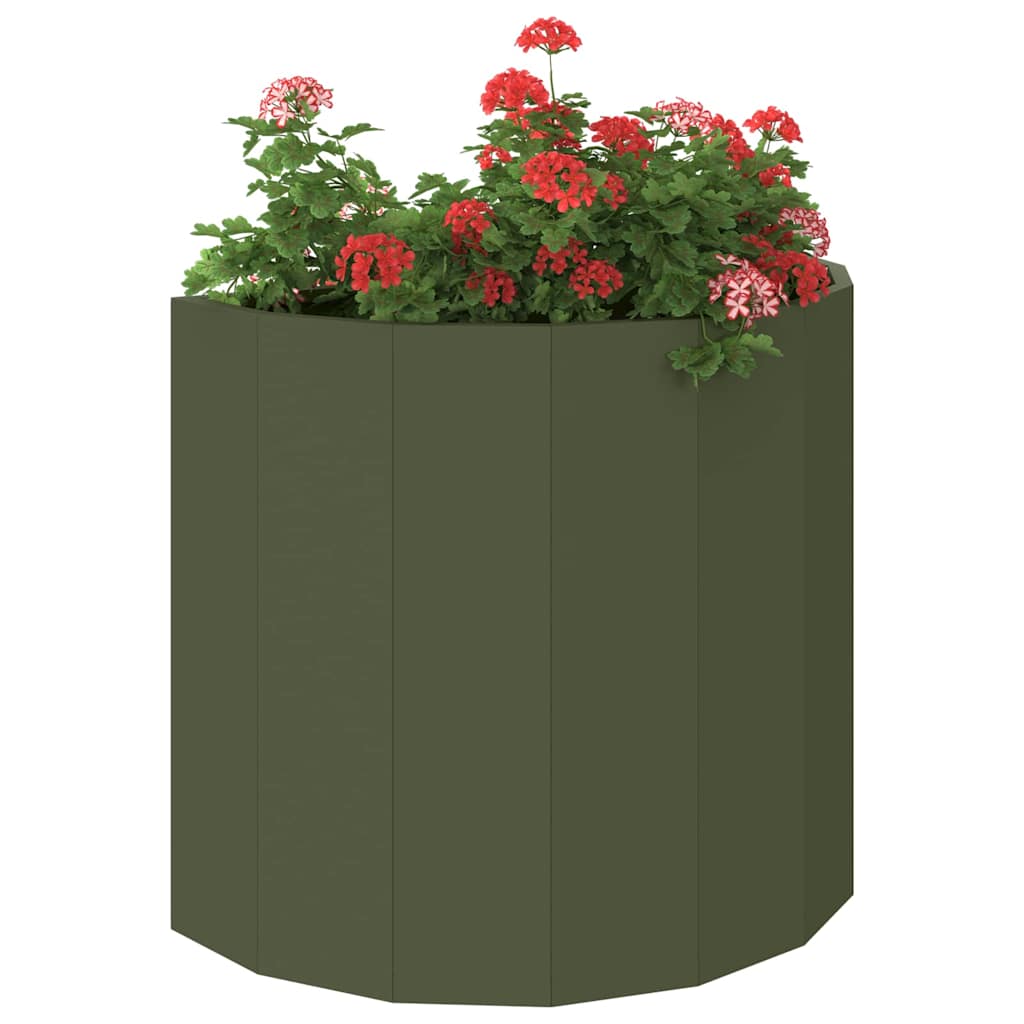 Plantenbak Olijf Groen 60 x 30 x 50 cm Staal is nu te koop bij PeponiXL, paradijselijk wonen!