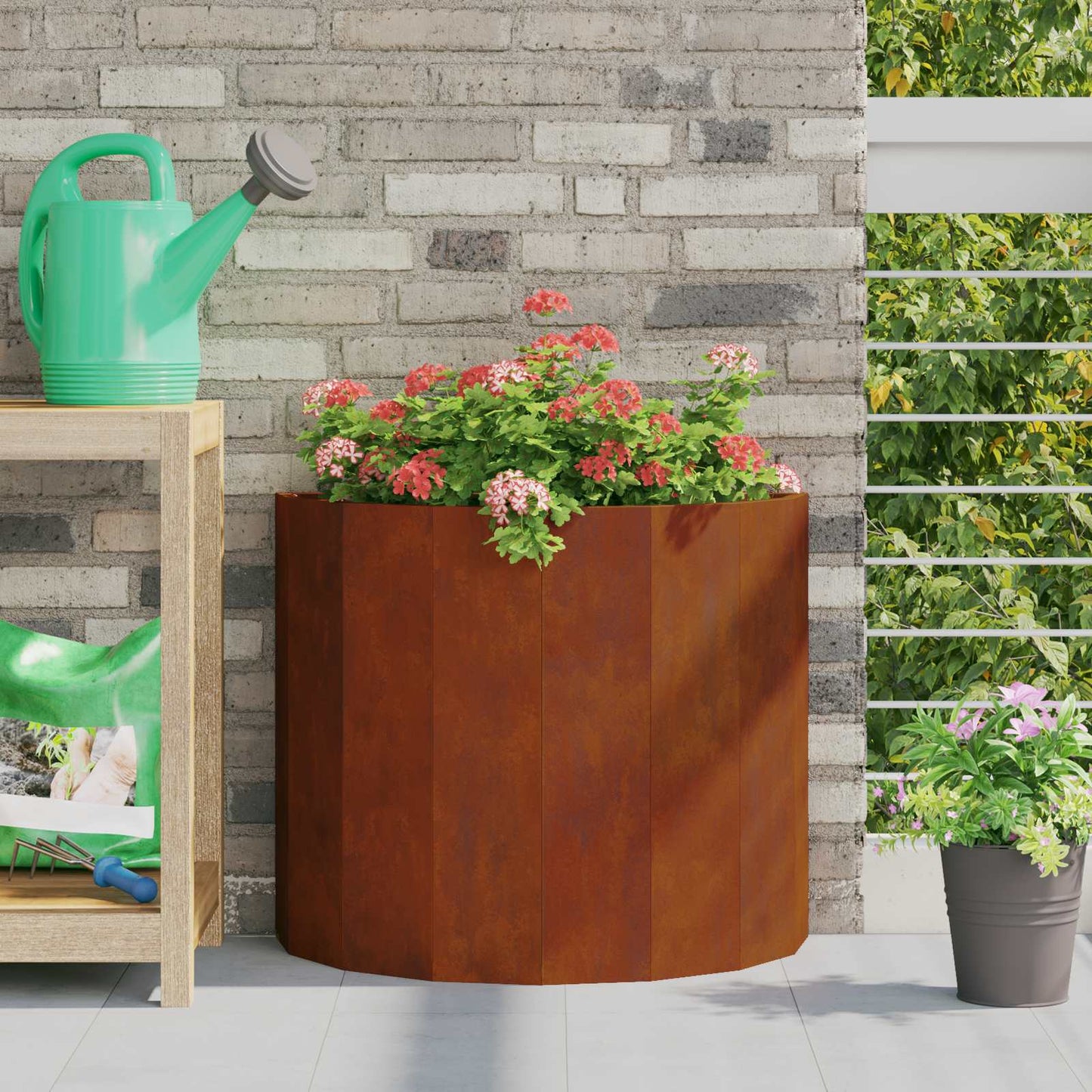 Plantenbak Roestig 60 x 30 x 50 cm Cortenstaal is nu te koop bij PeponiXL, paradijselijk wonen!