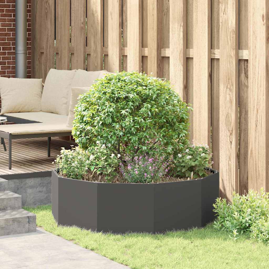 Plantenbak Zwart 120 x 120 x 35 cm Staal is nu te koop bij PeponiXL, paradijselijk wonen!