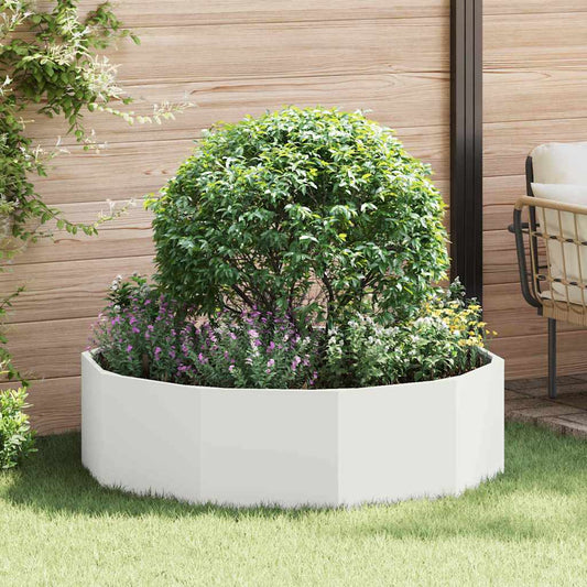 Plantenbak Wit 120 x 120 x 35 cm Staal is nu te koop bij PeponiXL, paradijselijk wonen!