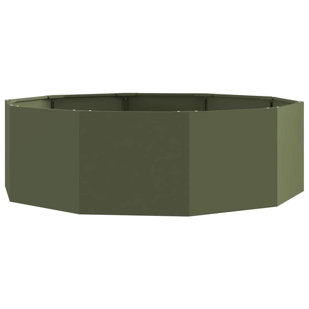 Plantenbak Olijf Groen 120 x 120 x 35 cm Staal is nu te koop bij PeponiXL, paradijselijk wonen!