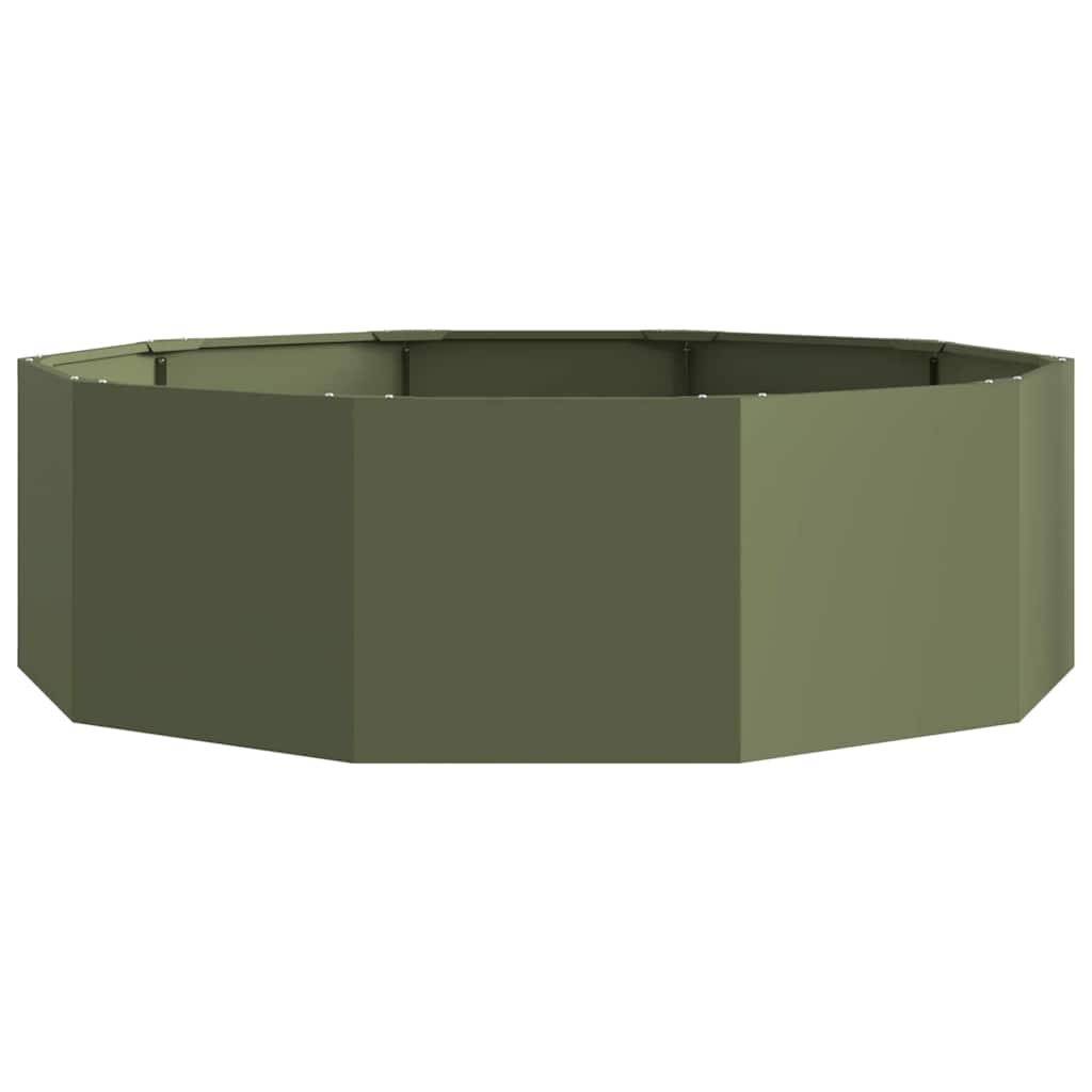 Plantenbak Olijf Groen 120 x 120 x 35 cm Staal is nu te koop bij PeponiXL, paradijselijk wonen!