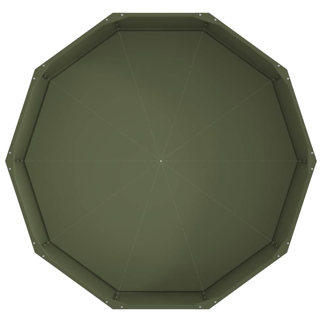 Plantenbak Olijf Groen 120 x 120 x 35 cm Staal is nu te koop bij PeponiXL, paradijselijk wonen!
