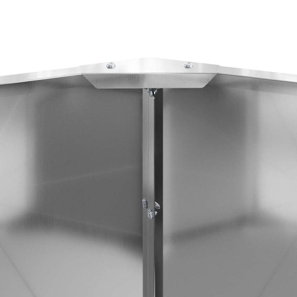 Plantenbak Zilver 120 x 120 x 35 cm Gegalvaniseerd staal is nu te koop bij PeponiXL, paradijselijk wonen!