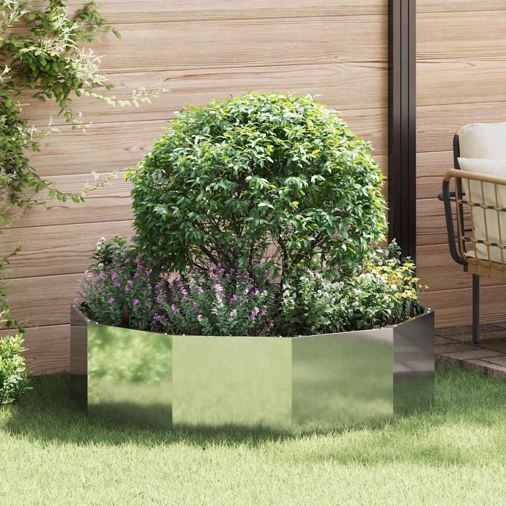 Plantenbak Zilver 120 x 120 x 35 cm Gegalvaniseerd staal is nu te koop bij PeponiXL, paradijselijk wonen!