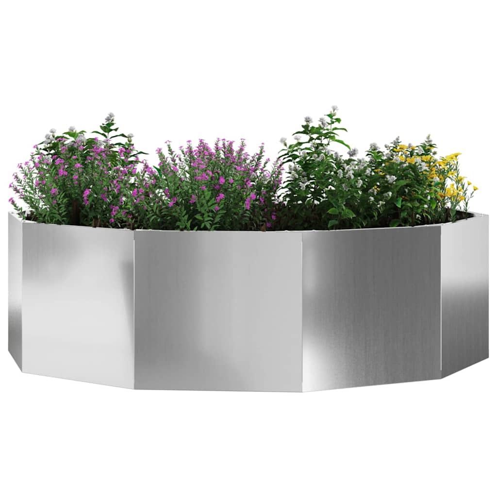 Plantenbak Zilver 120 x 120 x 35 cm Gegalvaniseerd staal is nu te koop bij PeponiXL, paradijselijk wonen!