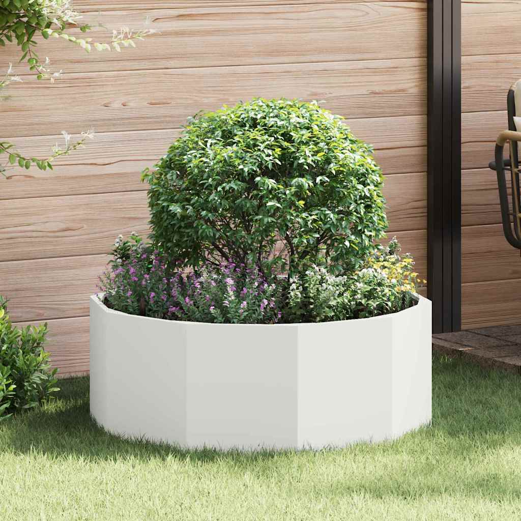 Plantenbak Wit 90 x 90 x 35 cm Staal is nu te koop bij PeponiXL, paradijselijk wonen!