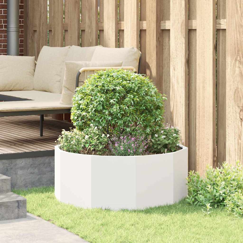 Plantenbak Wit 90 x 90 x 35 cm Staal is nu te koop bij PeponiXL, paradijselijk wonen!