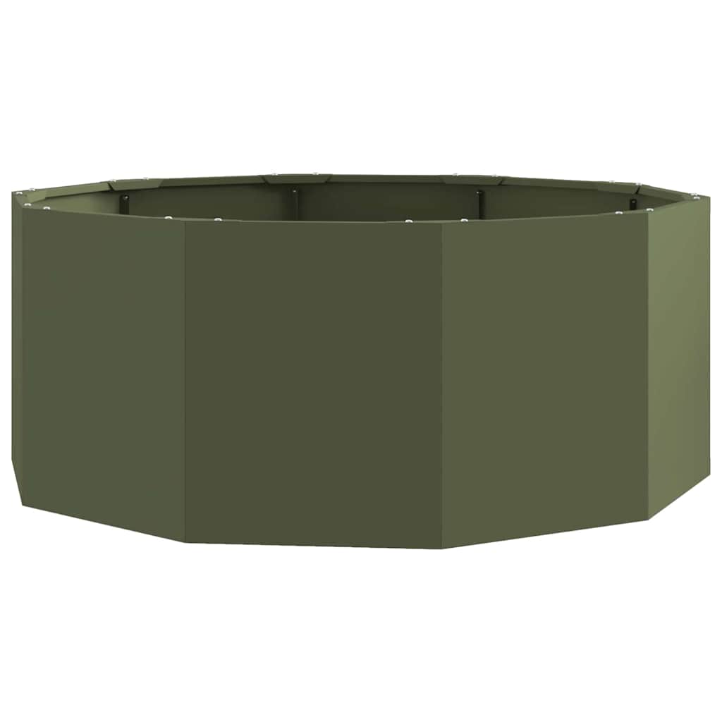 Plantenbak Olijf Groen 90 x 90 x 35 cm Staal is nu te koop bij PeponiXL, paradijselijk wonen!