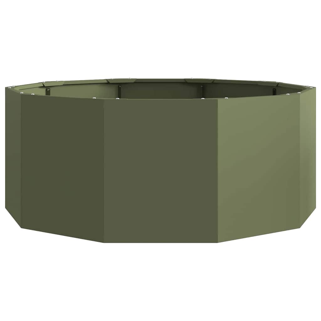 Plantenbak Olijf Groen 90 x 90 x 35 cm Staal is nu te koop bij PeponiXL, paradijselijk wonen!