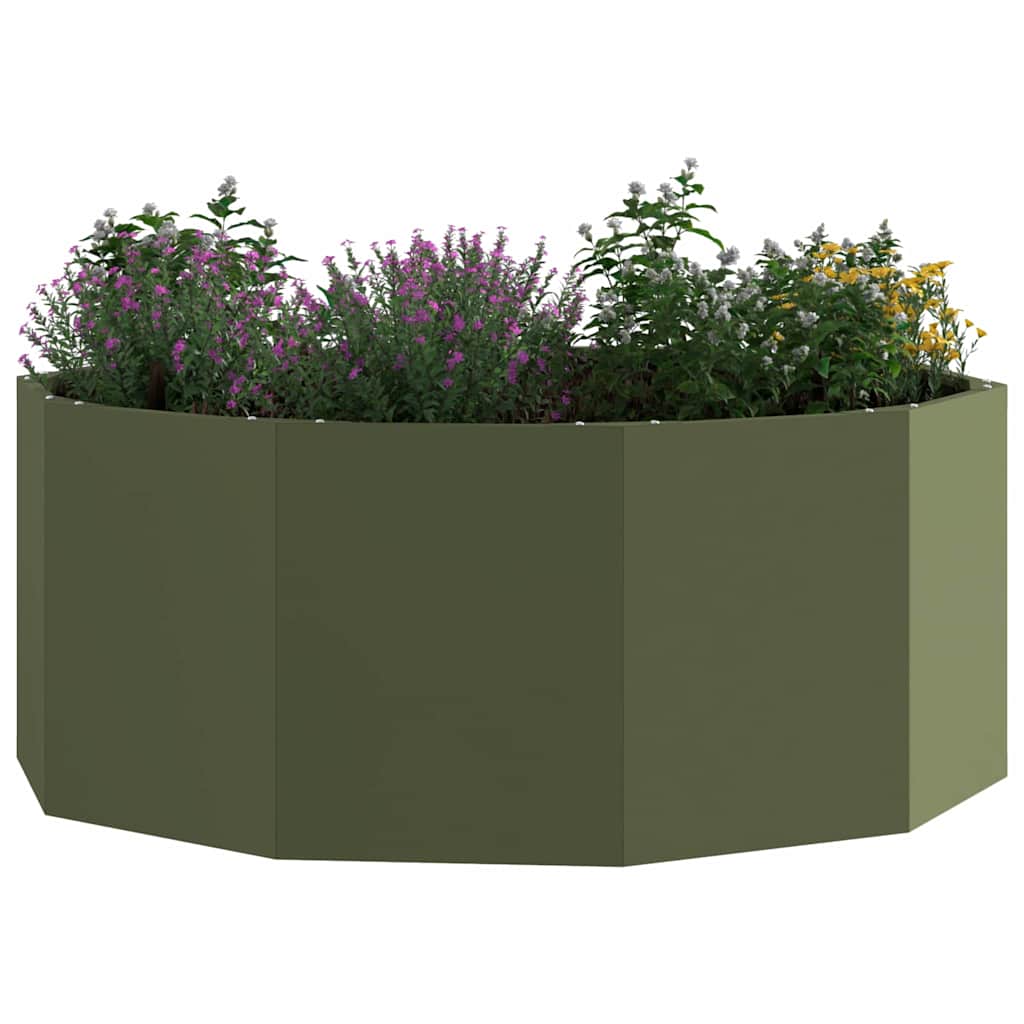 Plantenbak Olijf Groen 90 x 90 x 35 cm Staal is nu te koop bij PeponiXL, paradijselijk wonen!