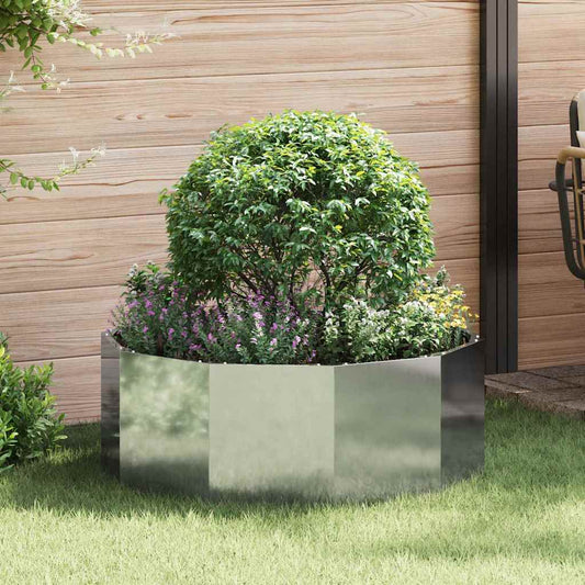 Plantenbak Zilver 90 x 90 x 35 cm Gegalvaniseerd staal is nu te koop bij PeponiXL, paradijselijk wonen!