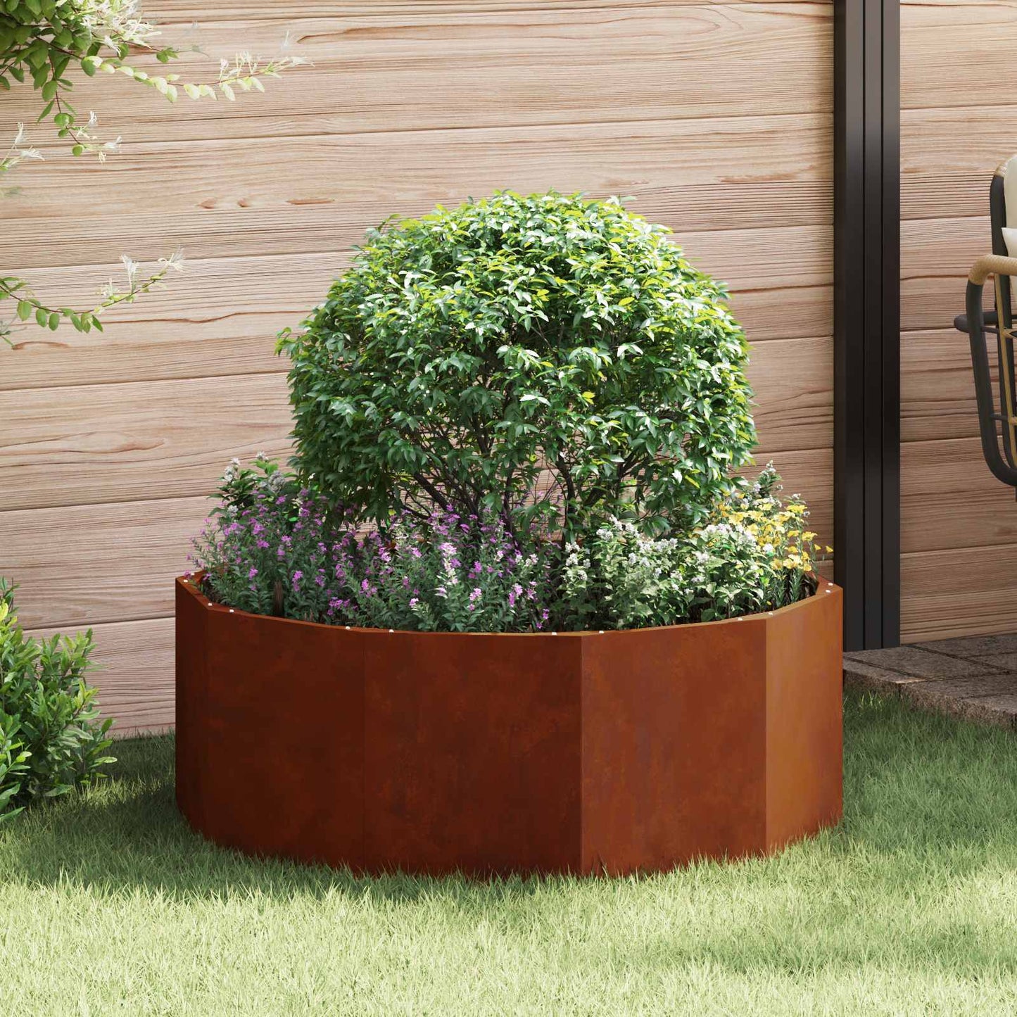 Plantenbak Roestig 90 x 90 x 35 cm Cortenstaal is nu te koop bij PeponiXL, paradijselijk wonen!