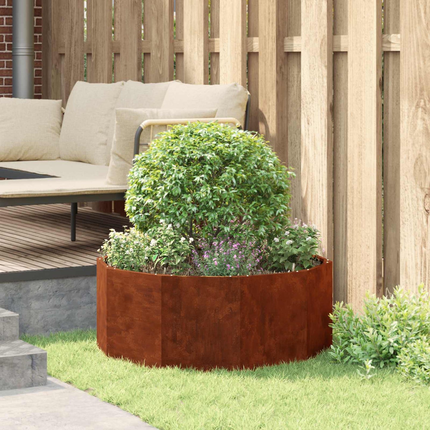 Plantenbak Roestig 90 x 90 x 35 cm Cortenstaal is nu te koop bij PeponiXL, paradijselijk wonen!