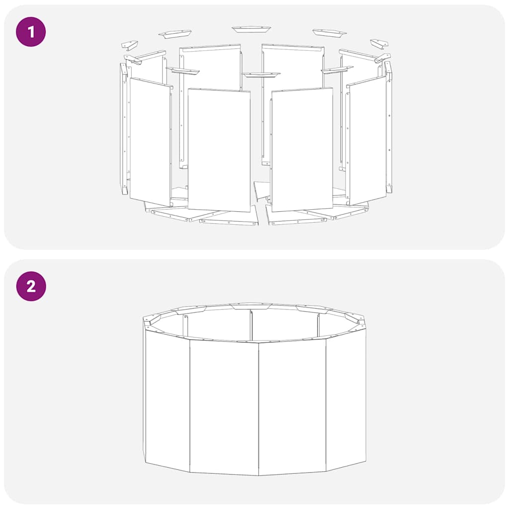 Plantenbak Wit 60 x 60 x 35 cm Staal is nu te koop bij PeponiXL, paradijselijk wonen!
