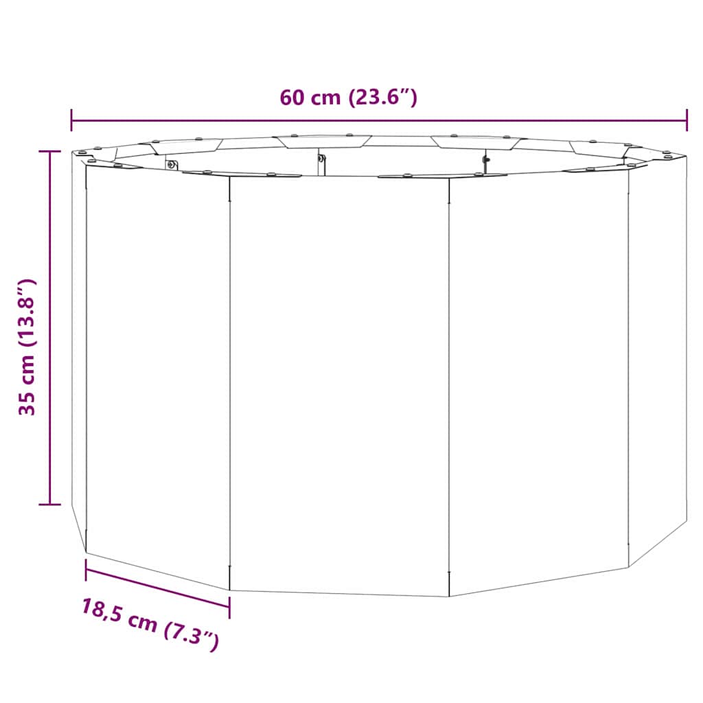 Plantenbak Antraciet 60 x 60 x 35 cm Staal is nu te koop bij PeponiXL, paradijselijk wonen!