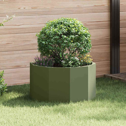 Plantenbak Olijf Groen 60 x 60 x 35 cm Staal is nu te koop bij PeponiXL, paradijselijk wonen!