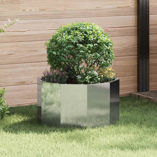 Plantenbak Zilver 60 x 60 x 35 cm Gegalvaniseerd staal is nu te koop bij PeponiXL, paradijselijk wonen!