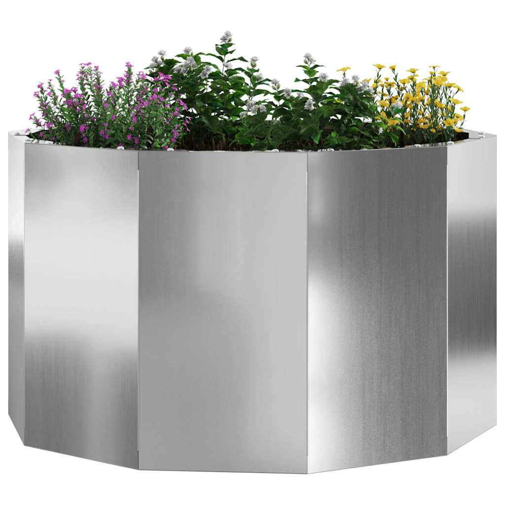 Plantenbak Zilver 60 x 60 x 35 cm Gegalvaniseerd staal is nu te koop bij PeponiXL, paradijselijk wonen!