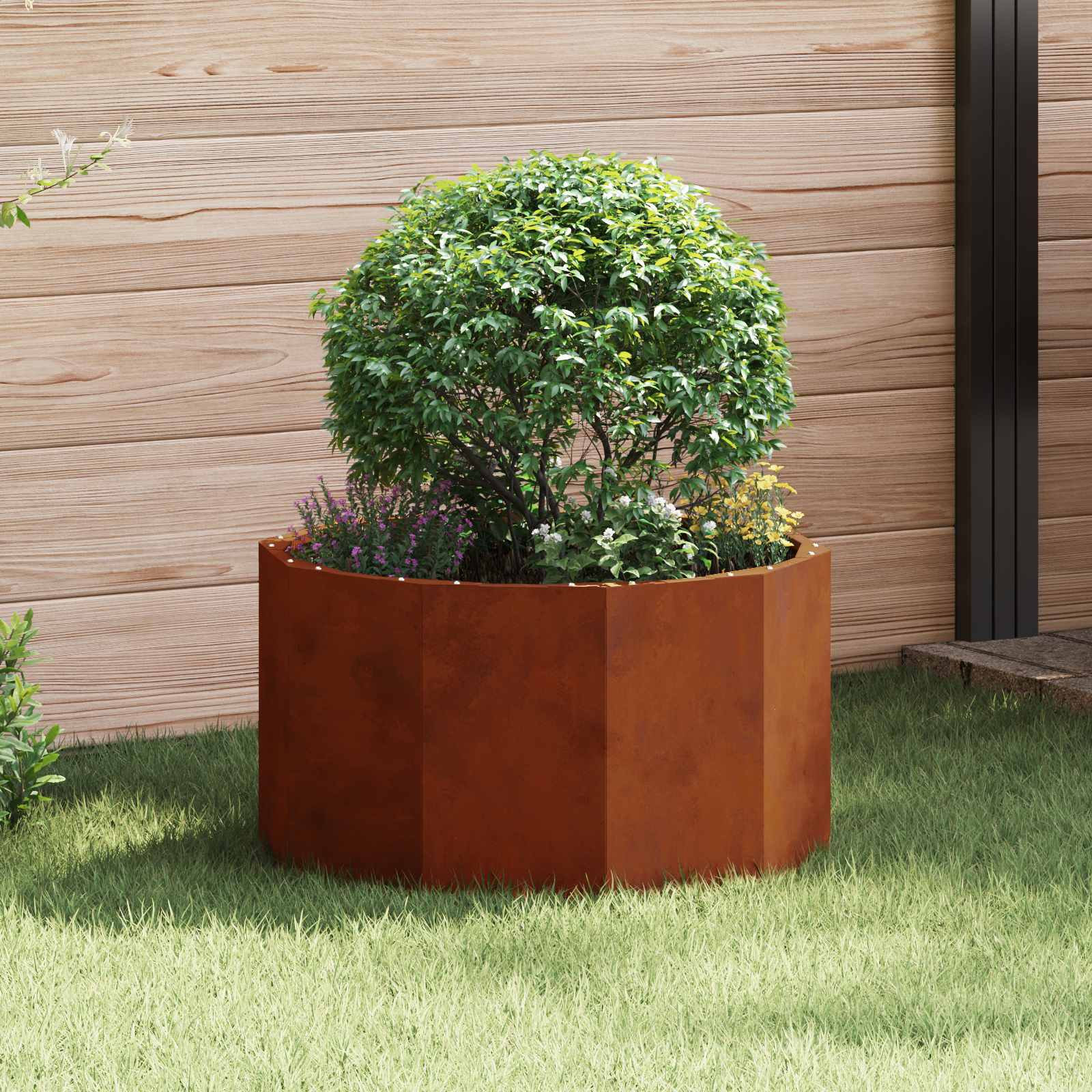Plantenbak Roestig 60 x 60 x 35 cm Cortenstaal is nu te koop bij PeponiXL, paradijselijk wonen!