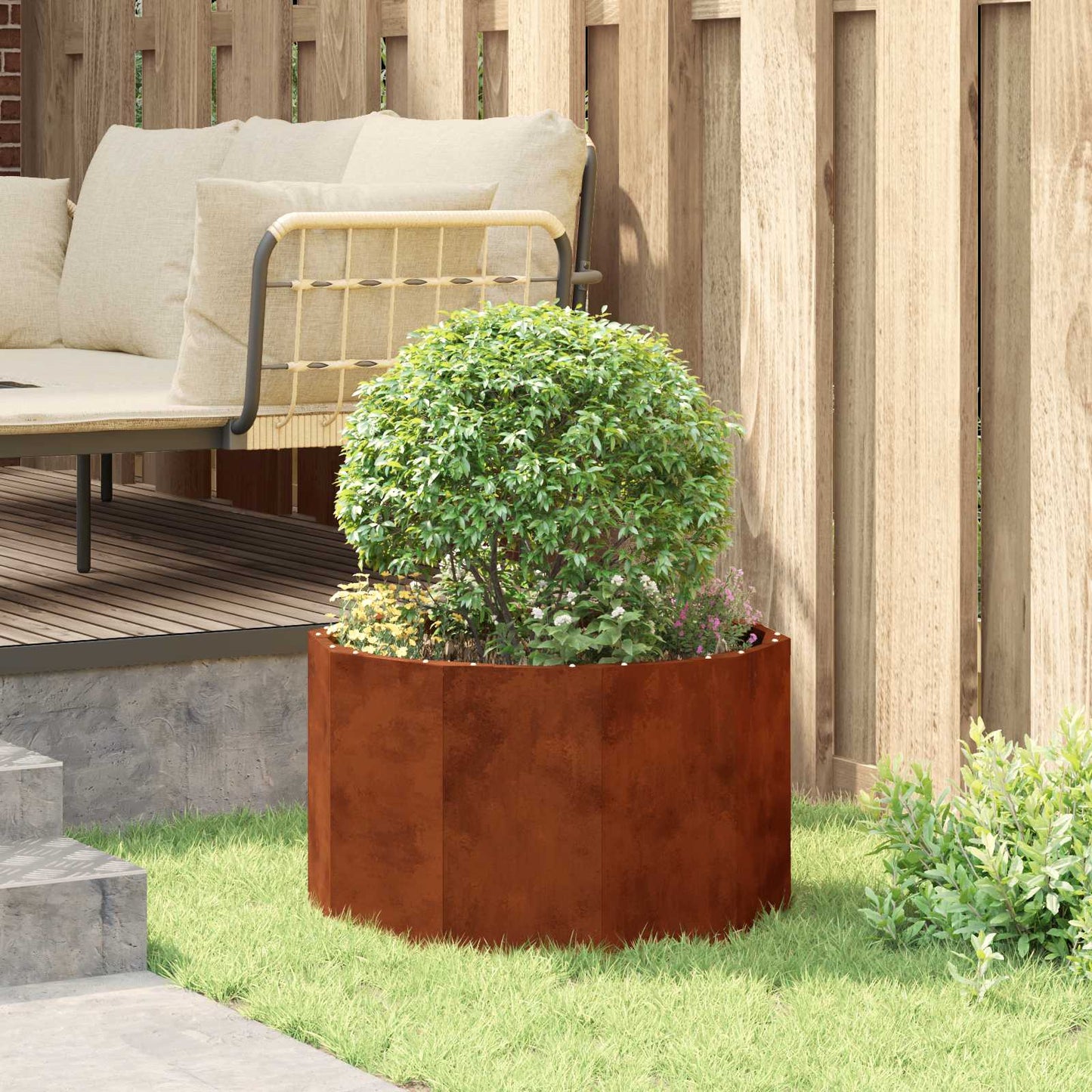 Plantenbak Roestig 60 x 60 x 35 cm Cortenstaal is nu te koop bij PeponiXL, paradijselijk wonen!