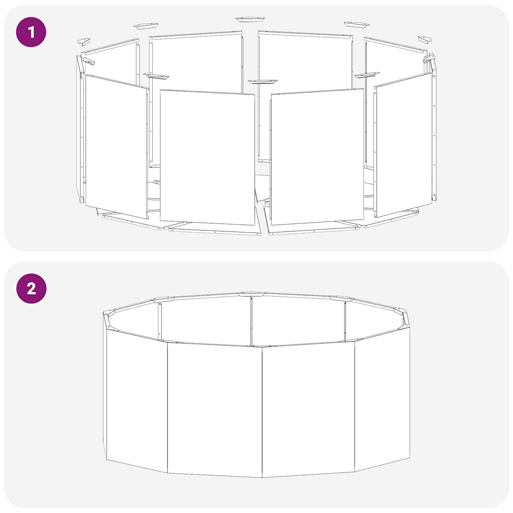 Plantenbak Wit 120 x 120 x 50 cm Staal is nu te koop bij PeponiXL, paradijselijk wonen!