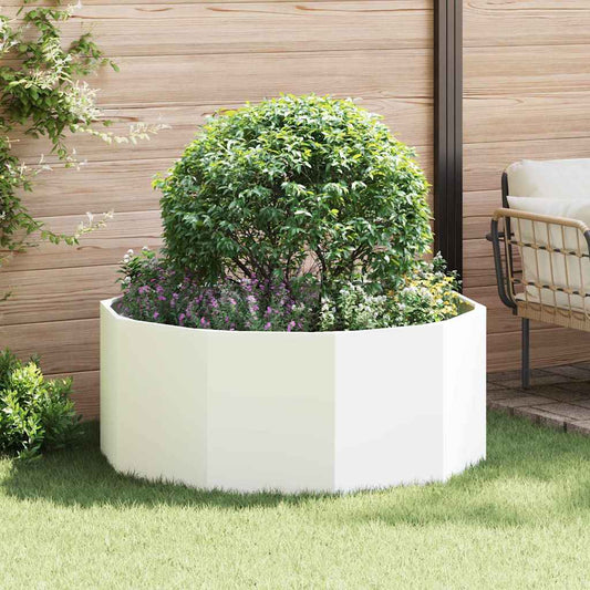 Plantenbak Wit 120 x 120 x 50 cm Staal is nu te koop bij PeponiXL, paradijselijk wonen!