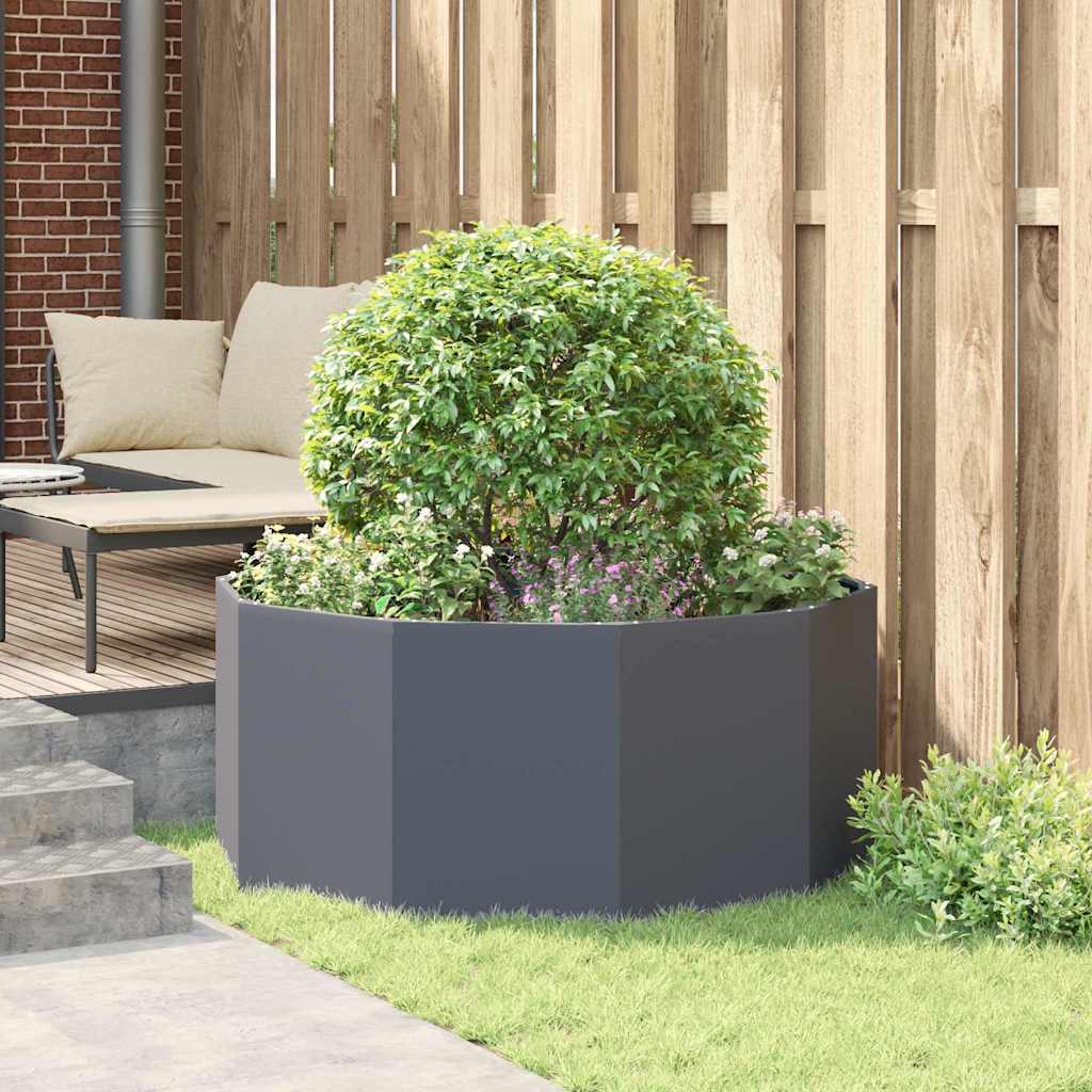 Plantenbak Antraciet 120 x 120 x 50 cm Staal is nu te koop bij PeponiXL, paradijselijk wonen!