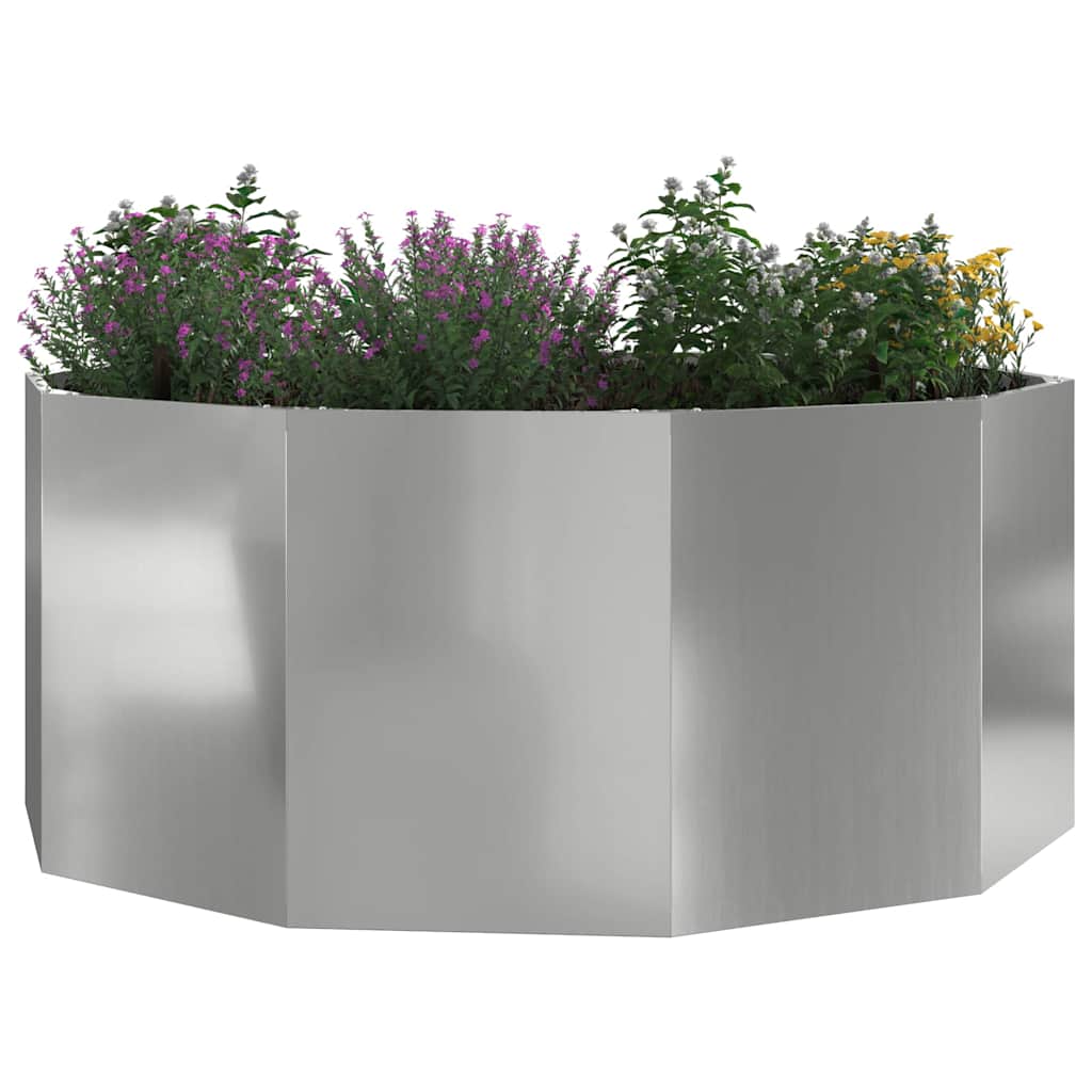Plantenbak Zilver 120 x 120 x 50 cm Gegalvaniseerd staal is nu te koop bij PeponiXL, paradijselijk wonen!