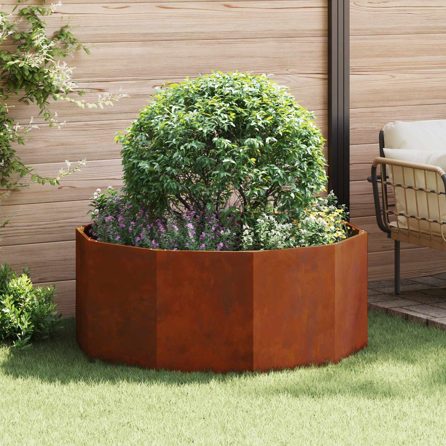 Plantenbak Roestig 120 x 120 x 50 cm Cortenstaal is nu te koop bij PeponiXL, paradijselijk wonen!
