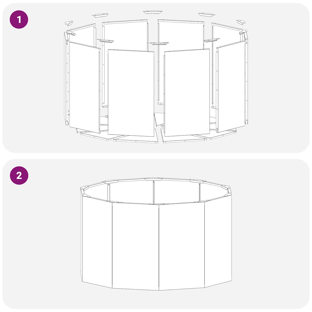 Plantenbak Wit 90 x 90 x 50 cm Staal is nu te koop bij PeponiXL, paradijselijk wonen!