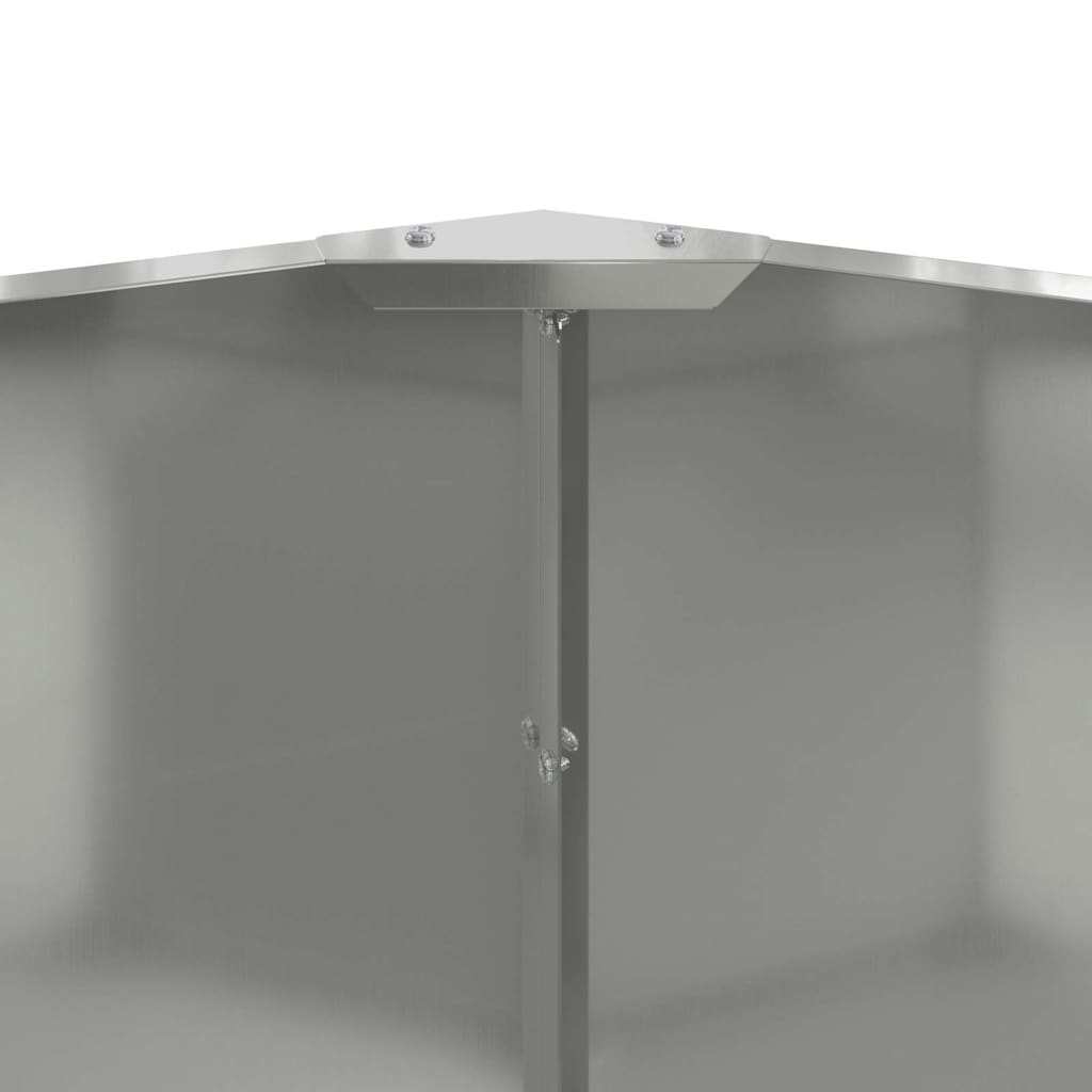 Plantenbak Zilver 90 x 90 x 50 cm Gegalvaniseerd staal is nu te koop bij PeponiXL, paradijselijk wonen!