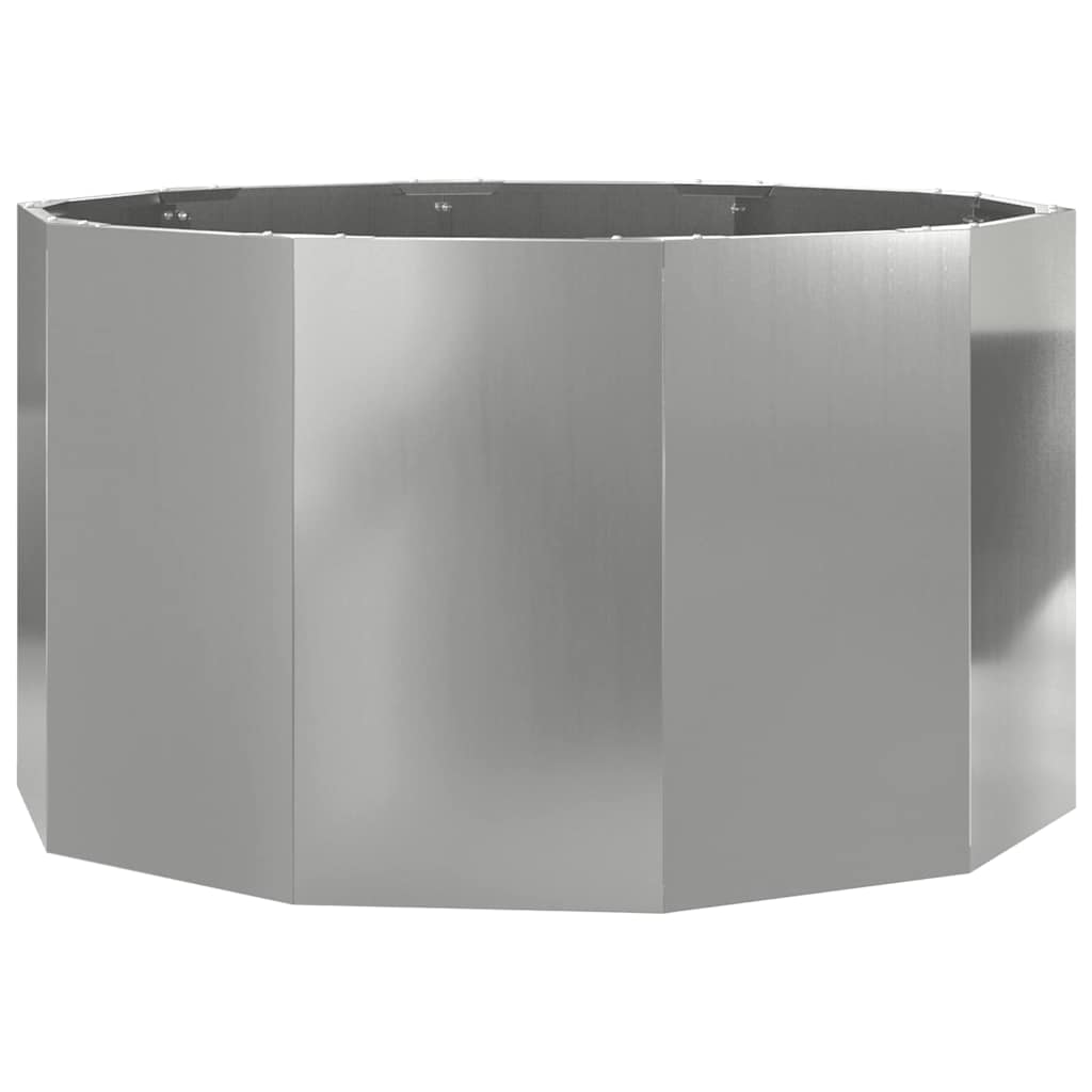 Plantenbak Zilver 90 x 90 x 50 cm Gegalvaniseerd staal is nu te koop bij PeponiXL, paradijselijk wonen!