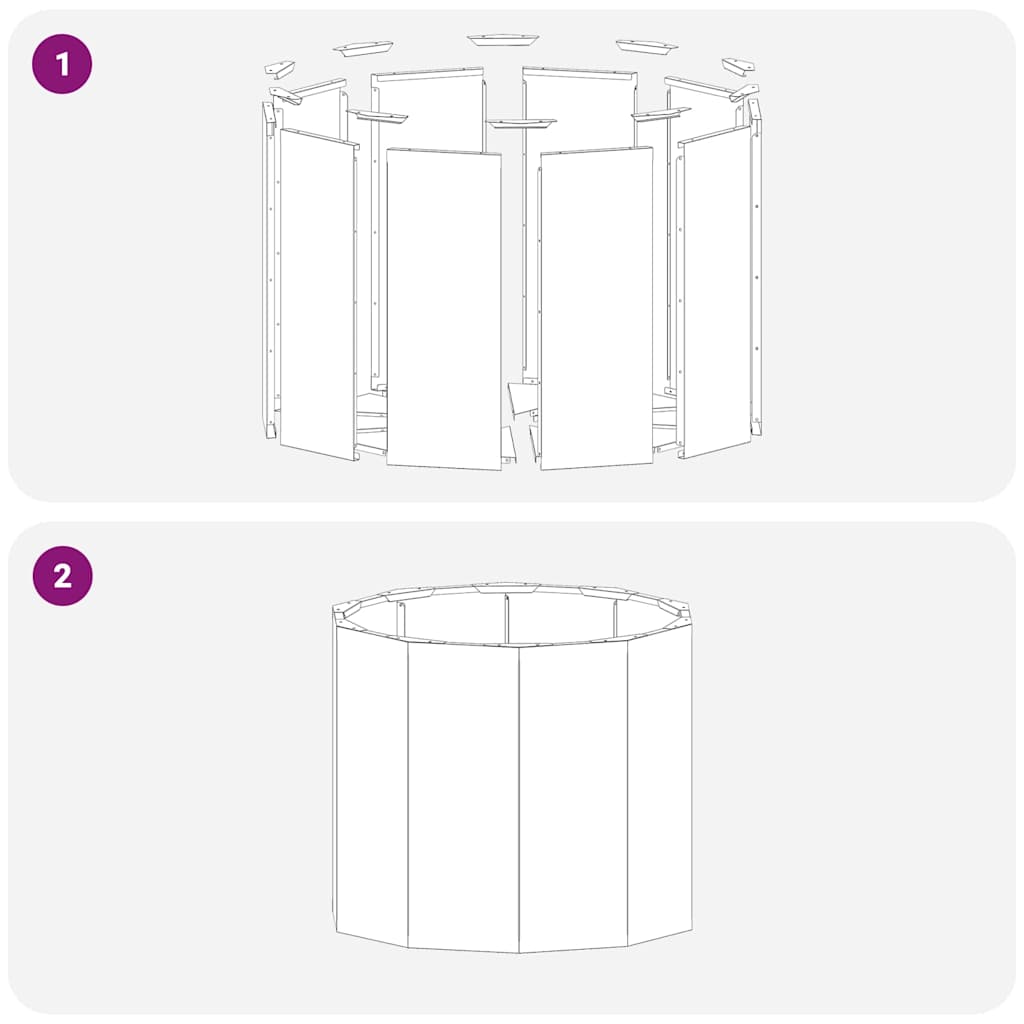 Plantenbak Wit 60 x 60 x 50 cm Staal is nu te koop bij PeponiXL, paradijselijk wonen!