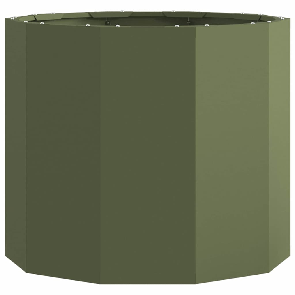 Plantenbak Olijf Groen 60 x 60 x 50 cm Staal is nu te koop bij PeponiXL, paradijselijk wonen!