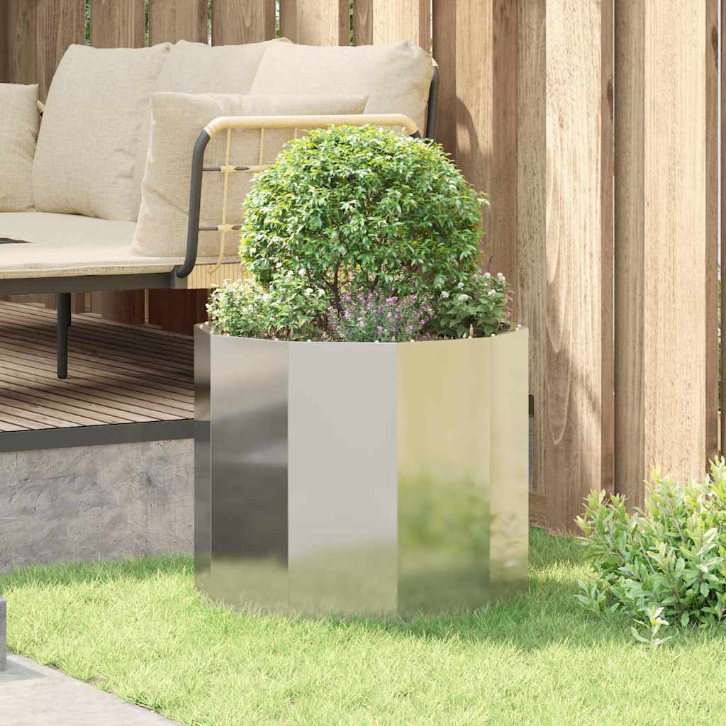 Plantenbak Zilver 60 x 60 x 50 cm Gegalvaniseerd staal is nu te koop bij PeponiXL, paradijselijk wonen!