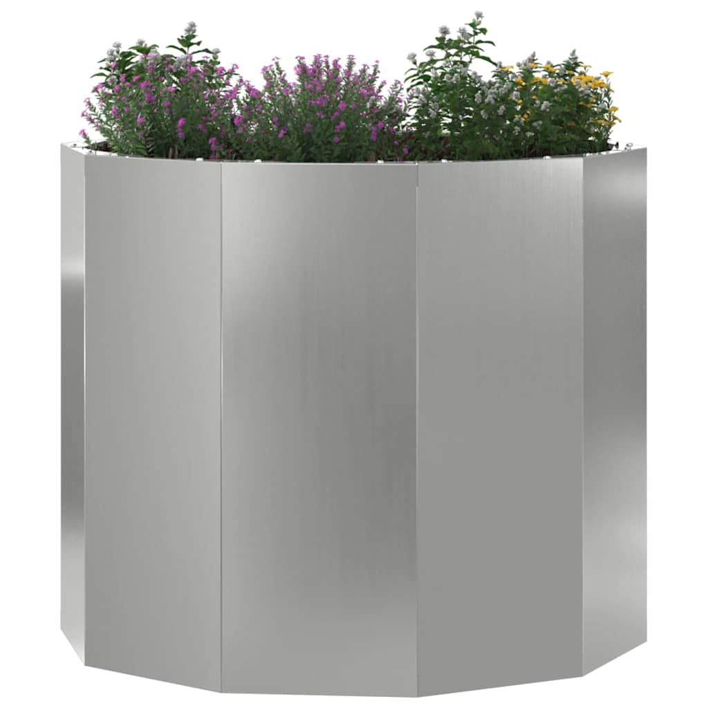 Plantenbak Zilver 60 x 60 x 50 cm Gegalvaniseerd staal is nu te koop bij PeponiXL, paradijselijk wonen!