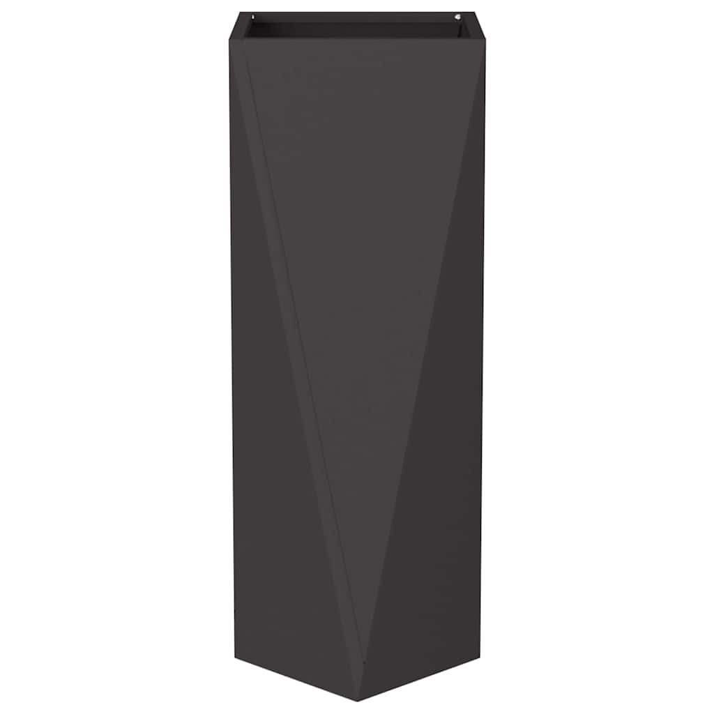 Plantenbak 2 pcs Zwart 30 x 30 x 75 cm Staal is nu te koop bij PeponiXL, paradijselijk wonen!