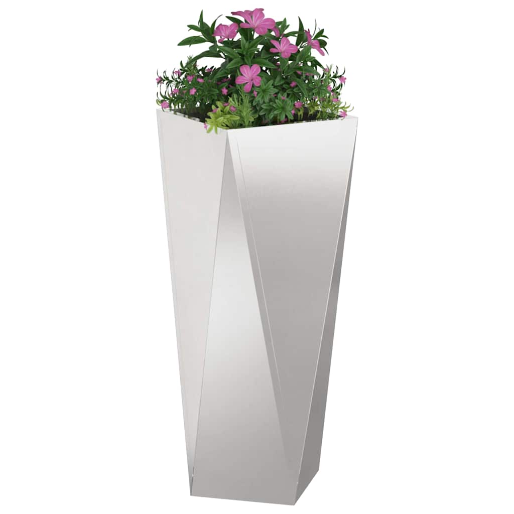 Plantenbak Zilver 30 x 30 x 75 cm Roestvrij staal is nu te koop bij PeponiXL, paradijselijk wonen!