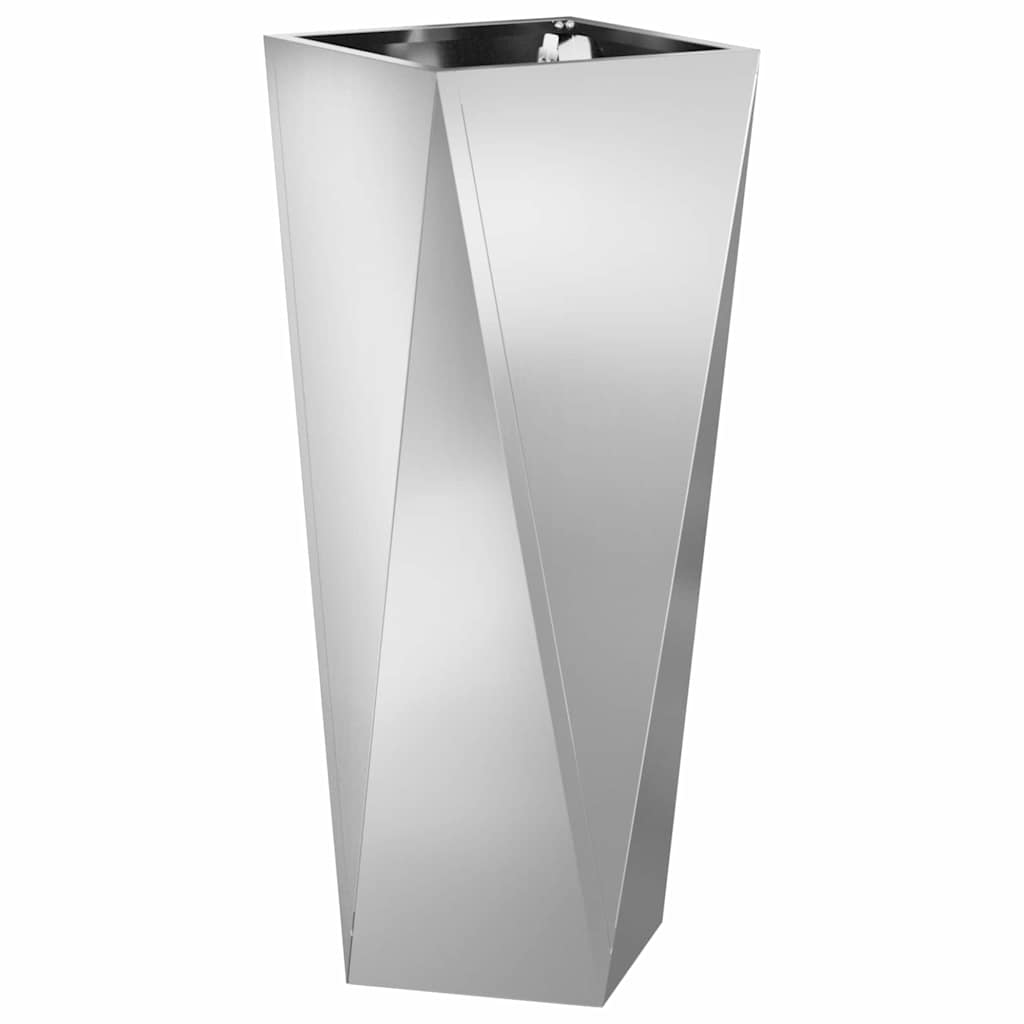 Plantenbak 2 pcs Zilver 30 x 30 x 75 cm Gegalvaniseerd staal is nu te koop bij PeponiXL, paradijselijk wonen!