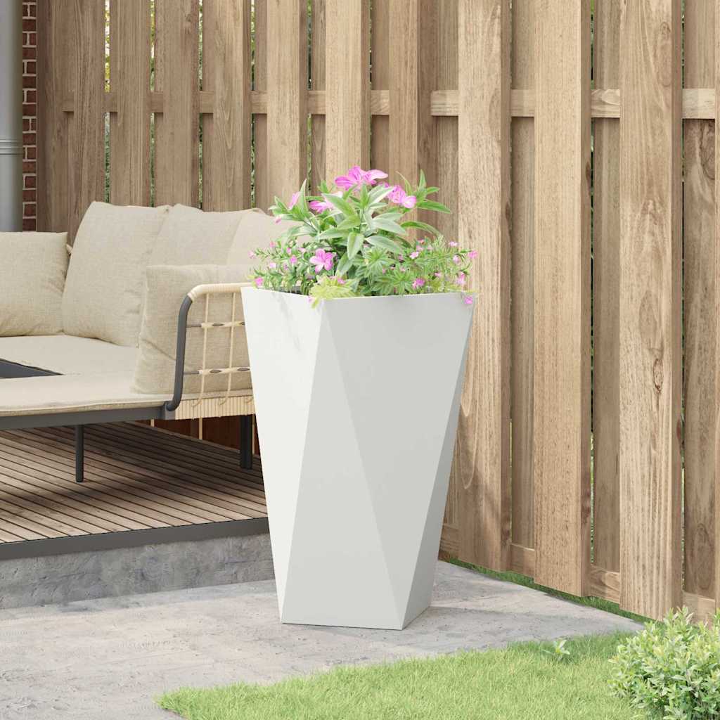 Plantenbak Wit 40 x 40 x 75 cm Staal is nu te koop bij PeponiXL, paradijselijk wonen!