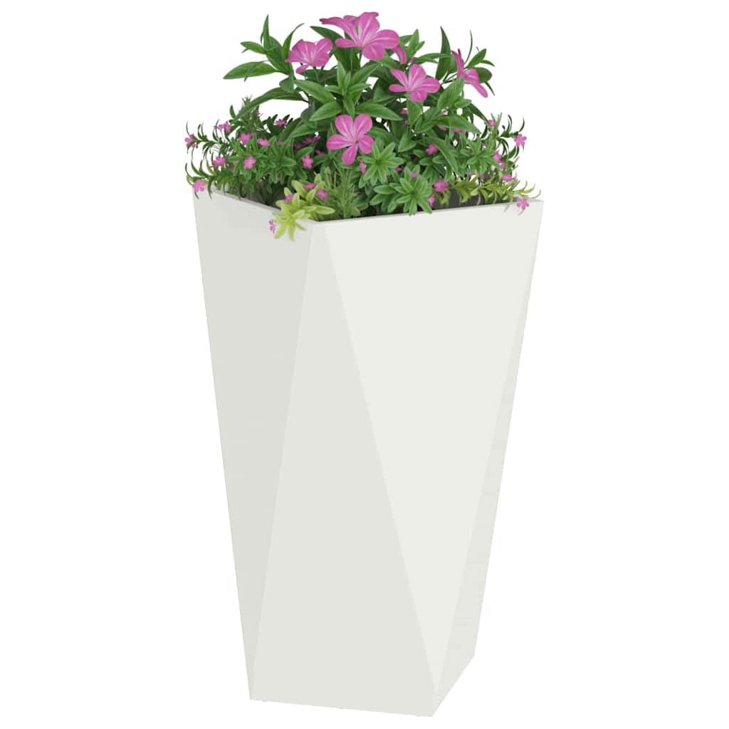 Plantenbak Wit 40 x 40 x 75 cm Staal is nu te koop bij PeponiXL, paradijselijk wonen!